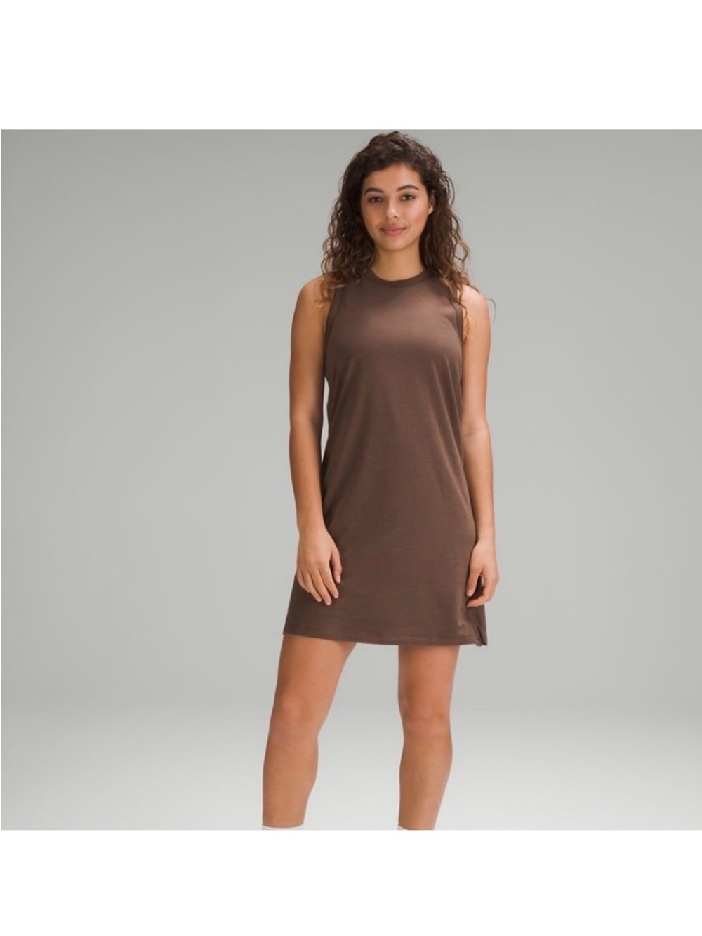 Lululemon Classic-Fit Cotton-Blend Dress, Java no Sz tag Check measurements